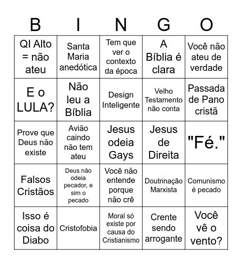 BINGONELI Bingo Card