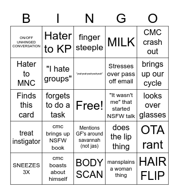 CMC BINGO Card