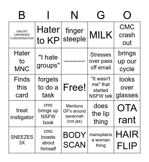CMC BINGO Card