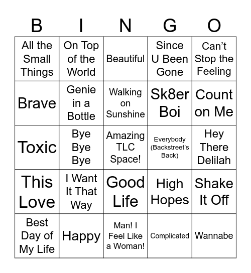 Singo Bingo Card