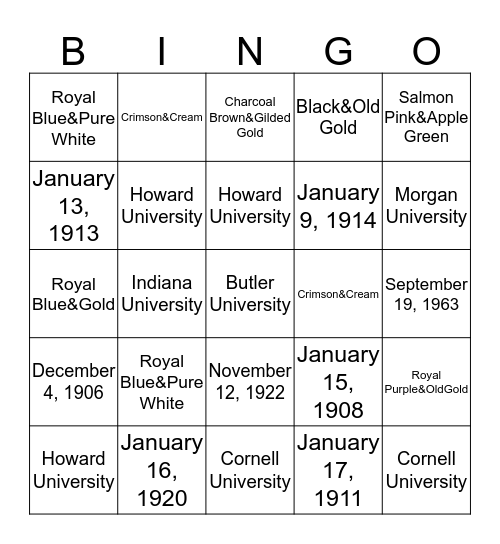 Bingo Card