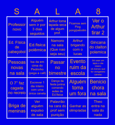 Semestre no doctus 8°a Bingo Card