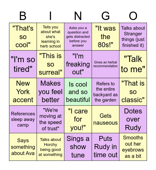 Nettle Bingo Card