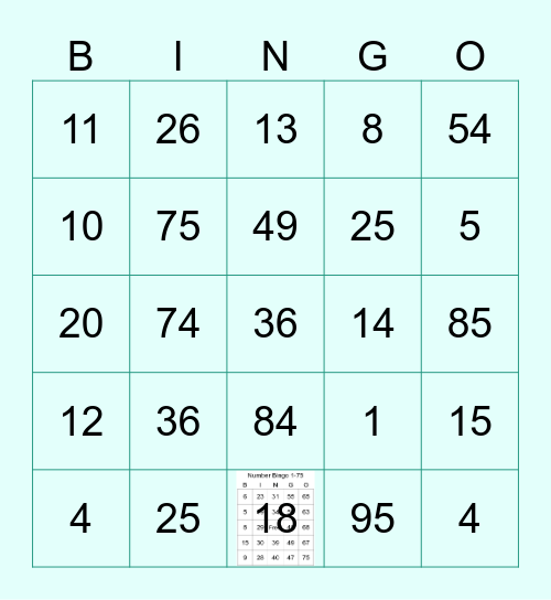 BINGO GAMES Bingo Card