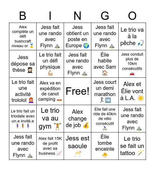 2026 Bingo Card