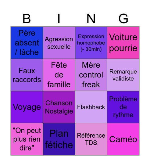 FILMS DE CONS Bingo Card