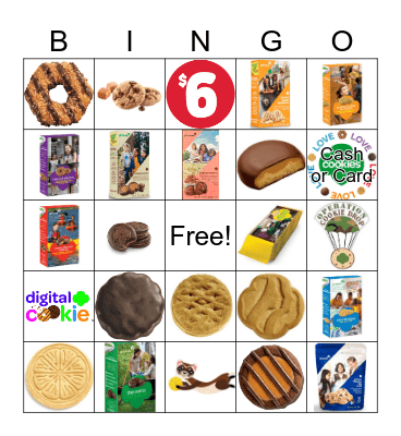 Girl Scout Cookie Bingo Card