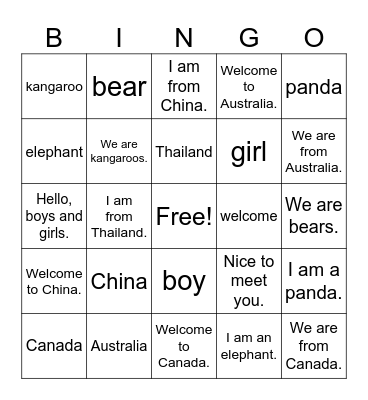 Bingo Card