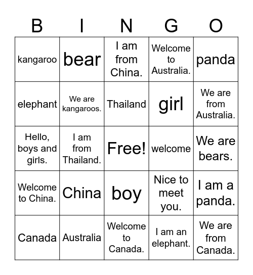 Bingo Card