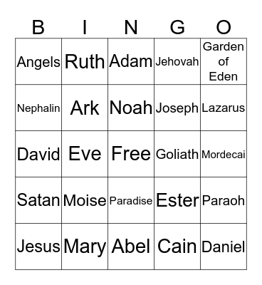 Family Worship Bingo Card