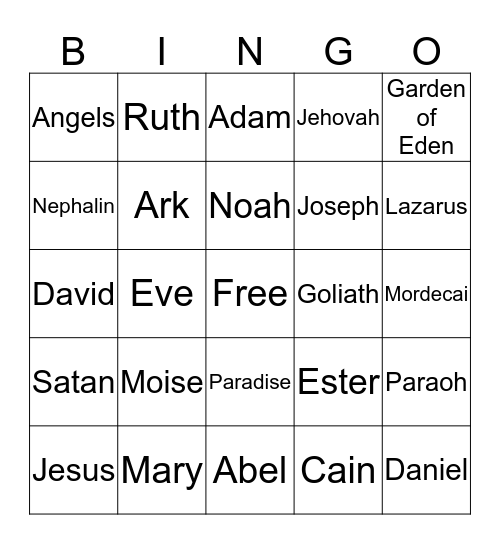 Family Worship Bingo Card