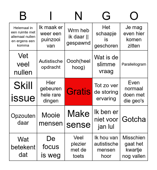 Mnr. 🐑 bingo Card