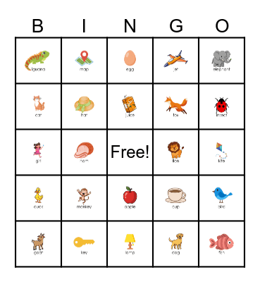 Alphabets Bingo Card