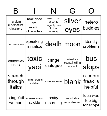crwr assignments core Bingo Card