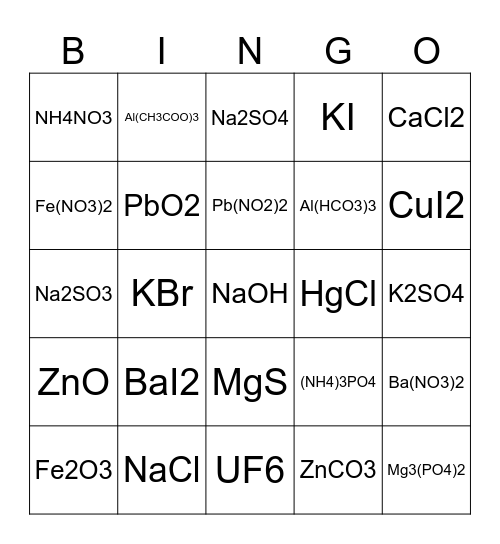 Zouten Bingo Card