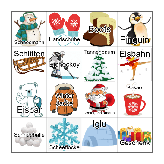 Winter Bingo Card