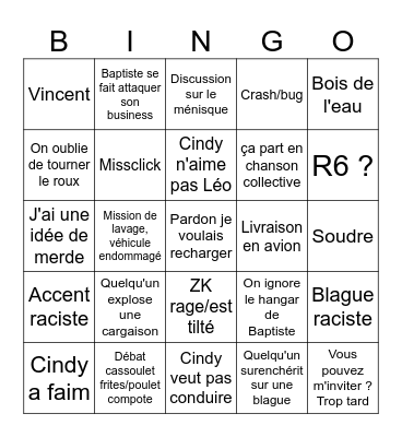 Bingo vocal gta Bingo Card