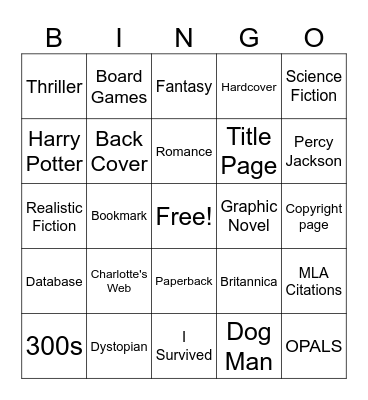 Library BINGO Card