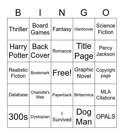 Library BINGO Card