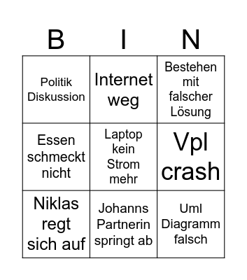Hackaton Bingo Card