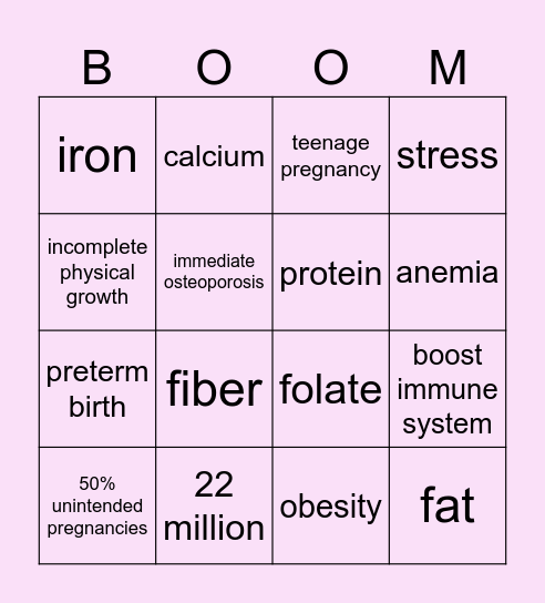 Group Bingo Card