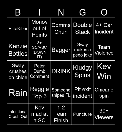SKG BINGO Card