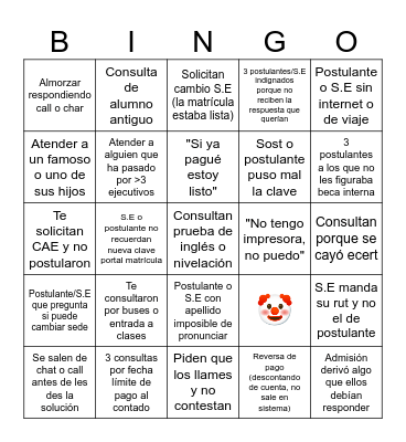 Proceso 2026 Bingo Card