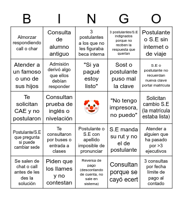 Proceso 2026 Bingo Card