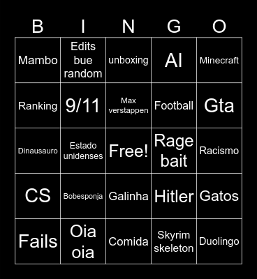 Reels bingo Card