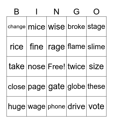 Winter Review Bingo Card