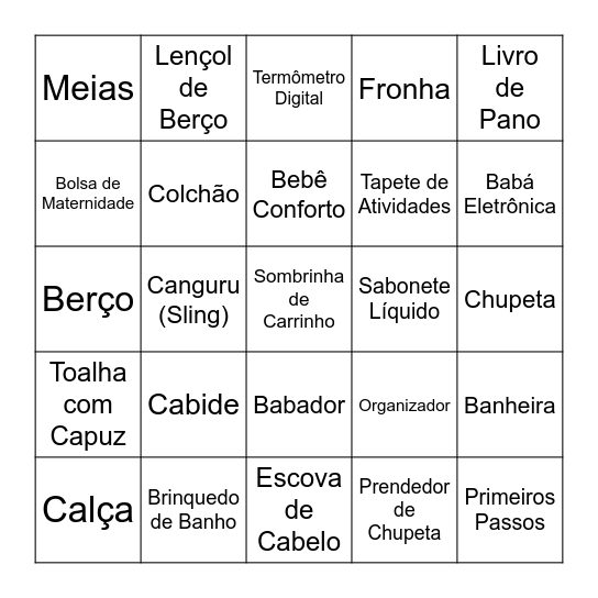 Bingo da Jade Bingo Card