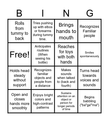 Benicios Bingo Card