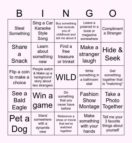 Adventure Day in the Gorge Bingo Card