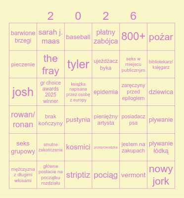 reading bingo Card