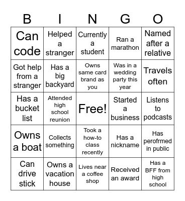 NLC Mens Breakfast Bingo Card