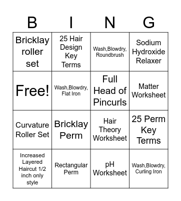 B- BINGO Card