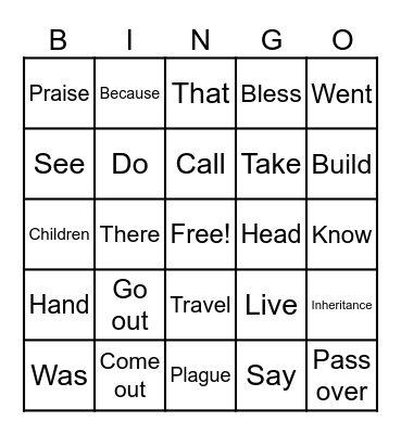 Shorashim Bingo Card