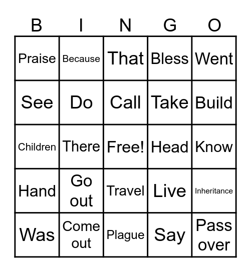 Shorashim Bingo Card