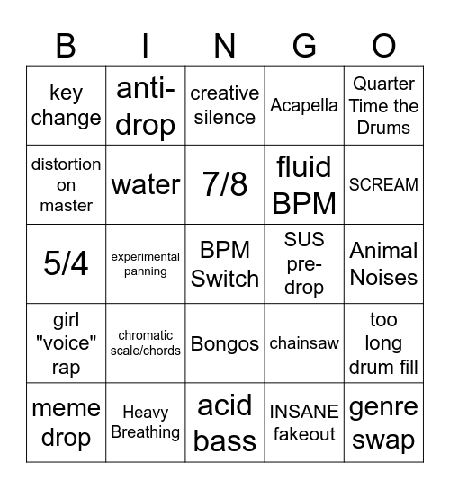 LACUS BINGO 2 Bingo Card