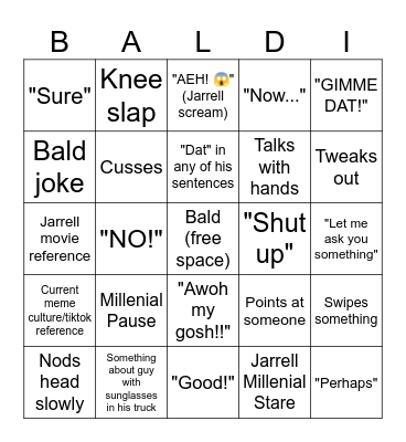 Bald Bingo (E-Sports Edition) Bingo Card