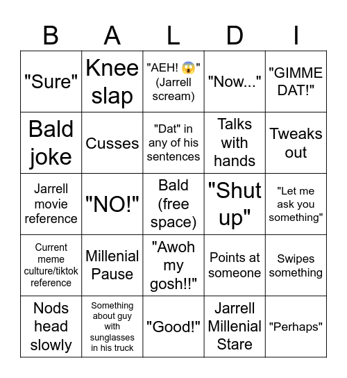 Bald Bingo (E-Sports Edition) Bingo Card