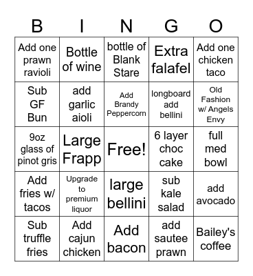 CACTUS SERVER BINGO Card