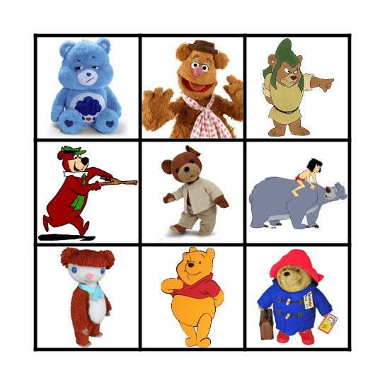 Misiowe bingo Card