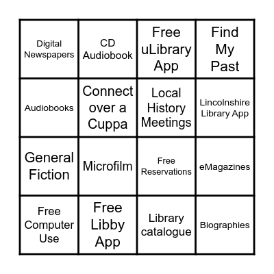 Library Bingo Card
