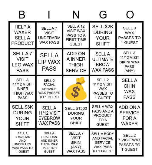 GSA Bingo Card