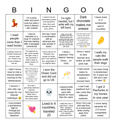Singles Party Bingo Card