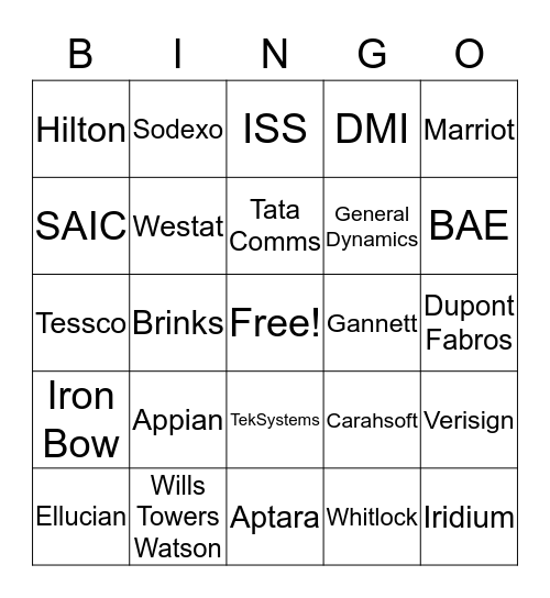 Derek Bingo Card