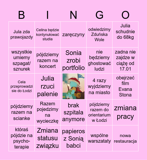 NASZE NA SZCZĘŚCIE Bingo Card