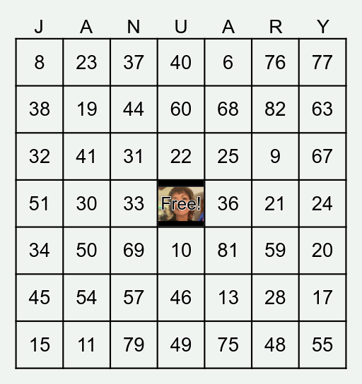 New Year new me...whatevs Bingo Card