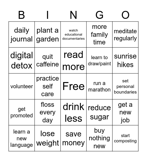 BINGO Card